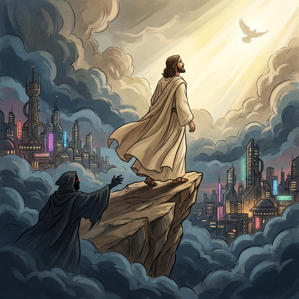 Jesus refusing the kingdoms of the world